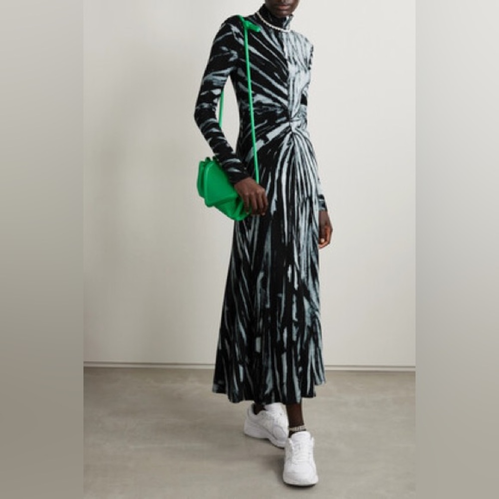 Proenza Schouler White Label Tie Dyed Stretch Jersey Turtleneck Dress Size XS